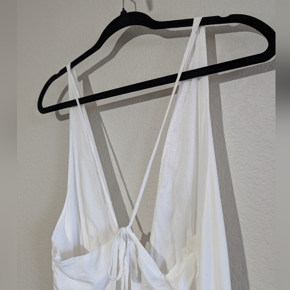 Free People Summer Queen Midi Lace Up Back Midi Dress White S - Picture 11 of 14